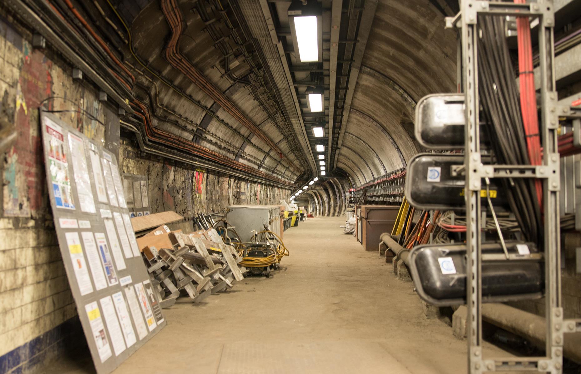 Disused tunnels at Euston, London, UK